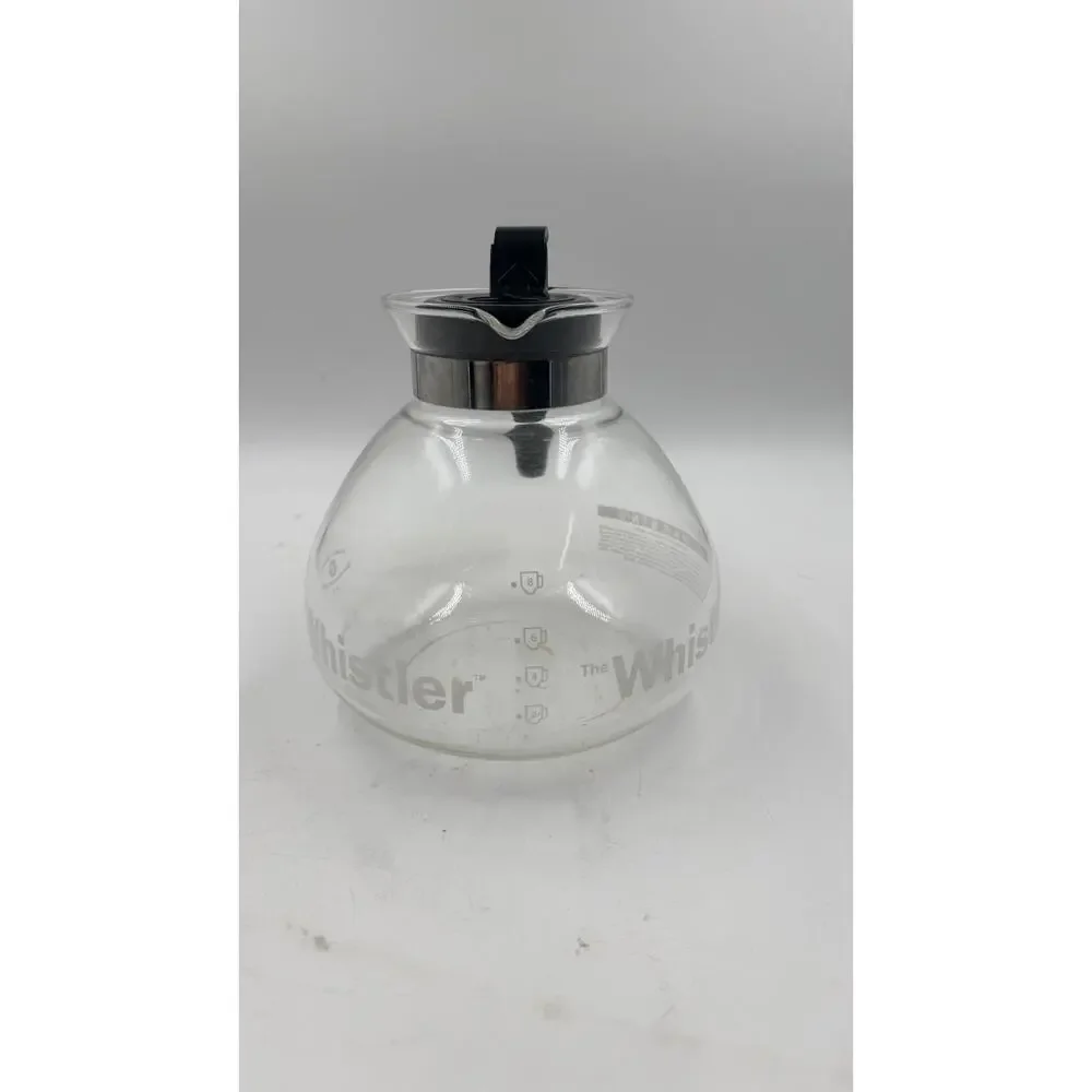 Vintage Gemco The Whistler Glass Kettle Coffee Tea Pot Carafe Vegetables 8 Cups
